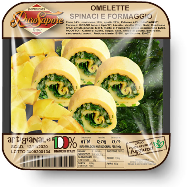 Omelette ricotta e spinaci